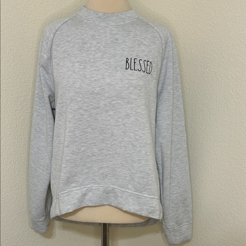 Rae Dunn Gray Blessed Women’s Sweatshirt M Medium